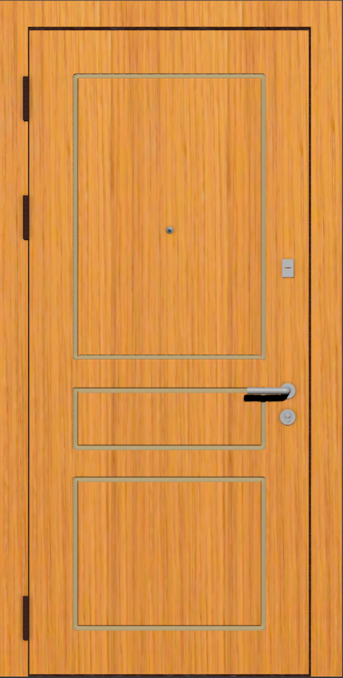 Надежная входная дверь с отделкой Шпон B13 дуб рыжий